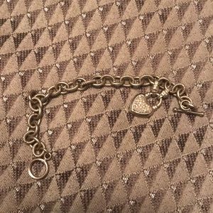 ZALES..diamond sterling silver 925 chain bracelet